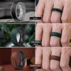 Egnaro Silicone Rings for Men 1/4/5/6/7 Multipack of Breathable Mens Silicone Rubber Wedding Rings Bands – Step Edge(SETF33-Black Light Gray  Pine Green Black  Black Black Gray  Chestnut Red Black  Black Dark Gray  Black Purple Black  Black Gray Camo)