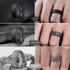 Egnaro Silicone Rings for Men 1/4/5/6/7 Multipack of Breathable Mens Silicone Rubber Wedding Rings Bands – Step Edge(SETF4-Dark Blue Black  Twilight Blue Black  Red Black  Light Gray  Black Gray   Black Gray  Black)