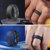 Egnaro Silicone Rings for Men 1/4/5/6/7 Multipack of Breathable Mens Silicone Rubber Wedding Rings Bands – Step Edge(SETF-Black Black Gray Gray Dark Blue Black Night Brown Black)