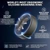 Egnaro Silicone Rings for Men 1/4/5/6/7 Multipack of Breathable Mens Silicone Rubber Wedding Rings Bands – Step Edge(SETF-Black Black Gray Gray Dark Blue Black Night Brown Black)