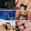 Egnaro Silicone Rings for Men 1/4/5/6/7 Multipack of Breathable Mens Silicone Rubber Wedding Rings Bands – Step Edge(SETI-Black Black Dark Blue Dark Blue Black Deep Silver Black Orange Black Light Blue Black Bronze)