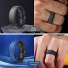 Egnaro Silicone Rings for Men 1/4/5/6/7 Multipack of Breathable Mens Silicone Rubber Wedding Rings Bands – Step Edge(SETP-Red Black Orange Black Light Blue Black Black Gray Black)