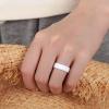 Egnaro Women’s Band Rings, Silicone Inner Arc Ergonomic Breathable Design with half sizes, Rubber Wedding Bands，5.5mm Wide-2mm Thick(A3-Black  Green  Cloudy Blue  Cream Beige  White)