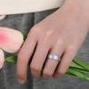 Egnaro Women’s Band Rings, Silicone Inner Arc Ergonomic Breathable Design with half sizes, Rubber Wedding Bands，5.5mm Wide-2mm Thick(A6-Black  Metallic Silver  Marble  Light Gray  Dark silver  Metallic Platinum)