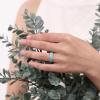 Egnaro Women’s Band Rings, Silicone Inner Arc Ergonomic Breathable Design with half sizes, Rubber Wedding Bands，5.5mm Wide-2mm Thick(C2-Blue Jewel  Light Green  Sunlight Yellow  Faint Red  Pearl White)