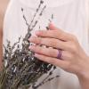 Egnaro Women’s Band Rings, Silicone Inner Arc Ergonomic Breathable Design with half sizes, Rubber Wedding Bands，5.5mm Wide-2mm Thick(C3-Black  Blue Iris  Jade Green  Orchid Haze  Sand Pink  White)
