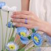 Egnaro Women’s Band Rings, Silicone Inner Arc Ergonomic Breathable Design with half sizes, Rubber Wedding Bands，5.5mm Wide-2mm Thick(C4-White  Marble  Peach Pink  Lilac Purple  Sky Blue  light purple-blue  Jade Green  Black)
