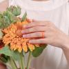 Egnaro Women’s Band Rings, Silicone Inner Arc Ergonomic Breathable Design with half sizes, Rubber Wedding Bands，5.5mm Wide-2mm Thick(C5-Sunlight Yellow  Coral Orange  Faint Red  Dream Purple  Blue Jewel  Dark Blue  Black  Pearl White)