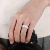 Egnaro Women’s Band Rings, Silicone Inner Arc Ergonomic Breathable Design with half sizes, Rubber Wedding Bands，5.5mm Wide-2mm Thick(SETB2-White  Galaxy  Bright Green  Black  Marble  Bright Pearl  Bright Bronze)