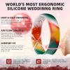 Egnaro Women’s Band Rings, Silicone Inner Arc Ergonomic Breathable Design with half sizes, Rubber Wedding Bands，5.5mm Wide-2mm Thick(SETH1-Christmas Camo)