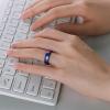 Egnaro Women’s Bridal Rings Sets, 6mm Wide, 2mm Thick, Silicone Wedding Rubber Band with Half Size, Inner Arc Ergonomic Breathable Design(SETB2-Black  Marble  Whitepink  Faint Red  Metallic Blue  Light Rose Gold  Galaxy)