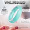 Egnaro Women’s Bridal Rings Sets, 6mm Wide, 2mm Thick, Silicone Wedding Rubber Band with Half Size, Inner Arc Ergonomic Breathable Design(SETB8-Marble  White Silver Glitter  Mint Green  White  Black  Metallic Silver  Light Rose Gold)