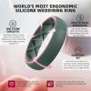 Egnaro Women’s Bridal Rings Sets, 6mm Wide, 2mm Thick, Silicone Wedding Rubber Band with Half Size, Inner Arc Ergonomic Breathable Design(SETC6-Black  Green  Cloudy Blue  Cream Beige)