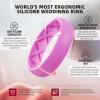 Egnaro Women’s Bridal Rings Sets, 6mm Wide, 2mm Thick, Silicone Wedding Rubber Band with Half Size, Inner Arc Ergonomic Breathable Design(T11-Light Pink Sparkle  Light Green Sparkle  Rose red  Metallic Silver  Metallic Gold  Bronze  Black Sparkle)