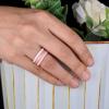 Egnaro Women’s Bridal Rings Sets, Thin and Stackable Rings Silicone Women Wedding Bands，Rubber Promise Rings for Gift, Anniversary Ring for Work Out- 2.5mm Width – 1.8mm Thick(SETF-White Silver White Pink Rose Gold)