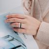 Egnaro Women’s Bridal Rings Sets, Thin and Stackable Rings Silicone Women Wedding Bands，Rubber Promise Rings for Gift, Anniversary Ring for Work Out- 2.5mm Width – 1.8mm Thick(5-White  Emerald Green  light purple-blue  sky blue  Black)