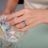 Egnaro Women’s Bridal Rings Sets, Thin and Stackable Rings Silicone Women Wedding Bands，Rubber Promise Rings for Gift, Anniversary Ring for Work Out- 2.5mm Width – 1.8mm Thick(2-Black  Maroon  Cream Beige  Light Rose Gold  White  Light Green  Light Pink  Dark Blue  Green  Cloudy Green)