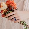 Egnaro Women’s Bridal Rings Sets, Thin and Stackable Rings Silicone Women Wedding Bands，Rubber Promise Rings for Gift, Anniversary Ring for Work Out- 2.5mm Width – 1.8mm Thick(5-White  Emerald Green  light purple-blue  sky blue  Black)