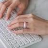 Egnaro Women’s Bridal Rings Sets, Thin and Stackable Rings Silicone Women Wedding Bands，Rubber Promise Rings for Gift, Anniversary Ring for Work Out- 2.5mm Width – 1.8mm Thick(SETA2-Bright Galaxy Metallic Silver Bright Pearl Light Rose Gold Matte Galaxy Metallic Silver Matte Pearl Light Rose Gold)