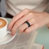 Egnaro Women’s Bridal Rings Sets, Thin and Stackable Rings Silicone Women Wedding Bands，Rubber Promise Rings for Gift, Anniversary Ring for Work Out- 2.5mm Width – 1.8mm Thick(SETD4-Black  Green  Cream Beige  Cloudy Blue)
