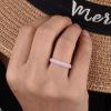 Egnaro Women’s Bridal Rings Sets, Thin and Stackable Rubber Rings Women Wedding Bands – 2.5mm Width – 1.8mm Thick(A3-Whitepink)