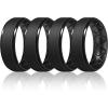 Egnaro Men’s Rings 8.5mm Wide-2mm Thick Inner Arc Ergonomic Breathable Rubber Wedding bands-Hypoallergenic for Gym/Outdoor/Gift((1-7 Variety Pack with Half Size)