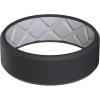 Egnaro Men’s Silicone Rings, 7.5mm Wide 2.5mm Thick Rubber Bands For Him, Ergonomic Beveled Edge Two Tone Waterproof Workout Accessories(SETC1-Black/Light Gray)