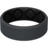 Egnaro Men’s Silicone Rings, 7.5mm Wide 2.5mm Thick Rubber Bands For Him, Ergonomic Beveled Edge Two Tone Waterproof Workout Accessories(SETC3-Black Gray/Black)