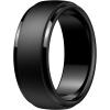 Egnaro Men’s Silicone Wedding Rings: Classic Black Style Rubber ring – Hypoallergenic for Gym/Outdoor/Gift(1/4/7 Variety Pack with Half Size)(SETB-Black)
