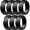 Egnaro Men’s Silicone Wedding Rings: Classic Black Style Rubber ring – Hypoallergenic for Gym/Outdoor/Gift(1/4/7 Variety Pack with Half Size)(SETK-Black Black Black Black Black Black Black)