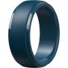 Egnaro Men’s Silicone Wedding Rings: Classic Black Style Rubber ring – Hypoallergenic for Gym/Outdoor/Gift(1/4/7 Variety Pack with Half Size)(SETP-Twilight Blue)