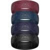 Egnaro Silicone Wedding Rings For Him, Men’s Engraving Rubber Engagement Bands 8.5mm Wide 2.5mm Thick Multipack For Workout Travel Gym(SETE-NightBats-Maroon  Dark Blue  Black Purple  Black)