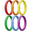 Egnaro Women’s Bridal Rings Sets, Thin and Stackable Rings Silicone Women Wedding Bands，Rubber Promise Rings for Gift, Anniversary Ring for Work Out- 2.5mm Width – 1.8mm Thick(Seto-red orange yellow cyan blue purple)