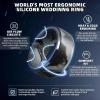 Egnaro Men’s Silicone Rings 10mm Wide 2.5mm Thick, Rubber Wedding Bands with Inner Arc Ergonomic Breathable Design, 1/4/5/7 Variety Multipack(SETA2-Black Dark Silver Black Gray Bronze Coffee Brown Black Gray Camo Midnight Blue)