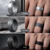 Egnaro Men’s Silicone Rings 10mm Wide 2.5mm Thick, Rubber Wedding Bands with Inner Arc Ergonomic Breathable Design, 1/4/5/7 Variety Multipack(SETA3-Black Black Gray Dark Silver Black Gray Camo Silver Metallic Platinum Light Gray)