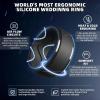 Egnaro Men’s Silicone Rings 10mm Wide 2.5mm Thick, Rubber Wedding Bands with Inner Arc Ergonomic Breathable Design, 1/4/5/7 Variety Multipack(SETA4-Black)