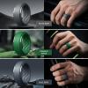 Egnaro Men’s Silicone Rings 10mm Wide 2.5mm Thick, Rubber Wedding Bands with Inner Arc Ergonomic Breathable Design, 1/4/5/7 Variety Multipack(SETA6-Light Gray Black Gray Metallic Burgundy Emerald Green Sea Blue Blue Gray Black)