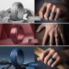 Egnaro Men’s Silicone Rings 10mm Wide 2.5mm Thick, Rubber Wedding Bands with Inner Arc Ergonomic Breathable Design, 1/4/5/7 Variety Multipack(SETA6-Light Gray Black Gray Metallic Burgundy Emerald Green Sea Blue Blue Gray Black)