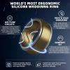Egnaro Men’s Silicone Rings 10mm Wide 2.5mm Thick, Rubber Wedding Bands with Inner Arc Ergonomic Breathable Design, 1/4/5/7 Variety Multipack(SETA7-Silver Bronze Dark Silver Black)