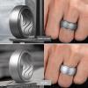 Egnaro Men’s Silicone Rings 10mm Wide 2.5mm Thick, Rubber Wedding Bands with Inner Arc Ergonomic Breathable Design, 1/4/5/7 Variety Multipack(SETA7-Silver Bronze Dark Silver Black)