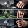 Egnaro Men’s Silicone Rings 10mm Wide 2.5mm Thick, Rubber Wedding Bands with Inner Arc Ergonomic Breathable Design, 1/4/5/7 Variety Multipack(SETB3-Light Gray Bronze Twilight Blue Olive Green Blue Gray Dark silver Black)