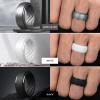 Egnaro Men’s Silicone Rings 10mm Wide 2.5mm Thick, Rubber Wedding Bands with Inner Arc Ergonomic Breathable Design, 1/4/5/7 Variety Multipack(SETB7-Silver White Black Dark Silver Twilight Blue Black Purple Dark Foliage Green)