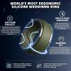 Egnaro Men’s Silicone Rings 10mm Wide 2.5mm Thick, Rubber Wedding Bands with Inner Arc Ergonomic Breathable Design, 1/4/5/7 Variety Multipack(SETB7-Silver White Black Dark Silver Twilight Blue Black Purple Dark Foliage Green)