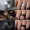 Egnaro Men’s Silicone Rings 10mm Wide 2.5mm Thick, Rubber Wedding Bands with Inner Arc Ergonomic Breathable Design, 1/4/5/7 Variety Multipack(SETE-Silver Black Gray Black Dark Brown Twilight Blue Olive Green Midnight Blue)