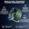 Egnaro Men’s Silicone Rings 10mm Wide 2.5mm Thick, Rubber Wedding Bands with Inner Arc Ergonomic Breathable Design, 1/4/5/7 Variety Multipack(SETF-Black Gray Tan Dark Foliage Green Twilight Blue Black)