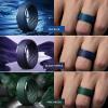 Egnaro Men’s Silicone Rings 10mm Wide 2.5mm Thick, Rubber Wedding Bands with Inner Arc Ergonomic Breathable Design, 1/4/5/7 Variety Multipack(SETG-Light Gray Pine Green Sea Blue Black Gray Chestnut Red Black Purple Black)