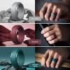 Egnaro Men’s Silicone Rings 10mm Wide 2.5mm Thick, Rubber Wedding Bands with Inner Arc Ergonomic Breathable Design, 1/4/5/7 Variety Multipack(SETH-Light Gray Maroon Emerald Green deep blue Dark Brown Black Gray Black)