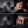 Egnaro Men’s Silicone Rings 10mm Wide 2.5mm Thick, Rubber Wedding Bands with Inner Arc Ergonomic Breathable Design, 1/4/5/7 Variety Multipack(SETI-Light Gray Black Gray-Black Camo Metallic Platinum Black)