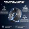 Egnaro Men’s Silicone Rings 10mm Wide 2.5mm Thick, Rubber Wedding Bands with Inner Arc Ergonomic Breathable Design, 1/4/5/7 Variety Multipack(SETI-Light Gray Black Gray-Black Camo Metallic Platinum Black)