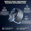 Egnaro Men’s Silicone Rings 10mm Wide 2.5mm Thick, Rubber Wedding Bands with Inner Arc Ergonomic Breathable Design, 1/4/5/7 Variety Multipack(SETJ-Black Gray Blue Gray Black Gray-Black Camo Black)